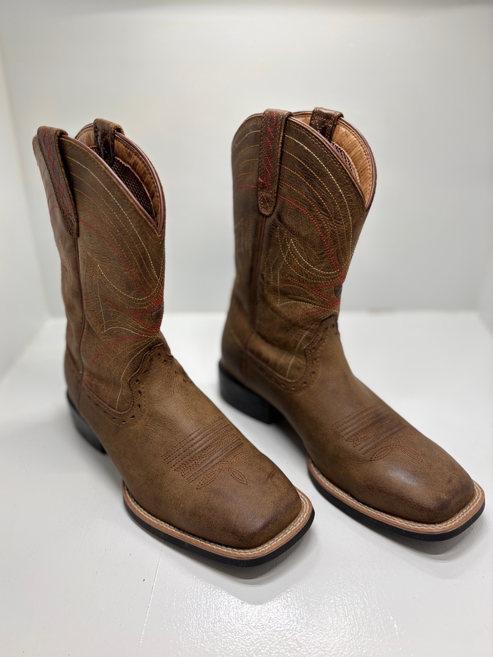 Ariat Heritage Western Boots Women's 8EE Brown Leather Cowboy Riding Boots - Picture 6 of 11